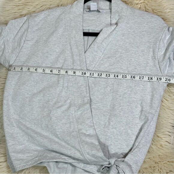 Athleta Gray V-Neck Sweater Soft Knit Casual - Picture 8 of 13